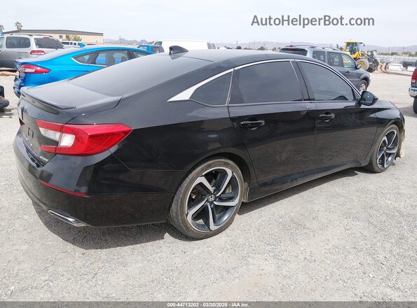 1HGCV1F34KA024726 2019 HONDA ACCORD Черный Задняя правая четверть