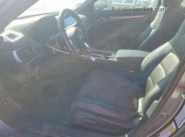 1HGCV1F34KA055877 2019 HONDA ACCORD Серый Вид салона спереди