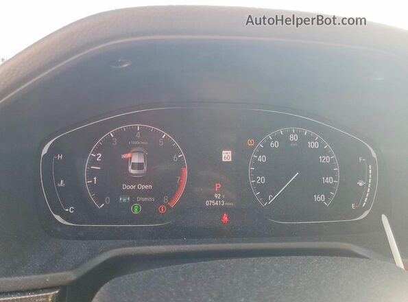 1HGCV1F34KA055877 2019 HONDA ACCORD Серый Вид щитка приборов