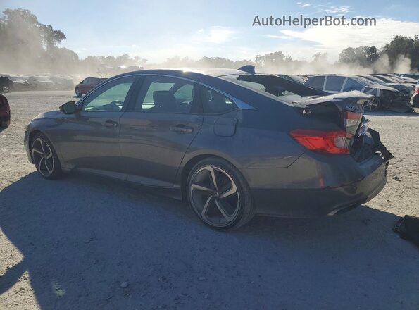 1HGCV1F34KA055877 2019 HONDA ACCORD Серый Задняя левая четверть