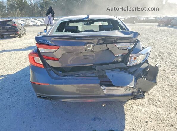 1HGCV1F34KA055877 2019 HONDA ACCORD Серый Вид сзади