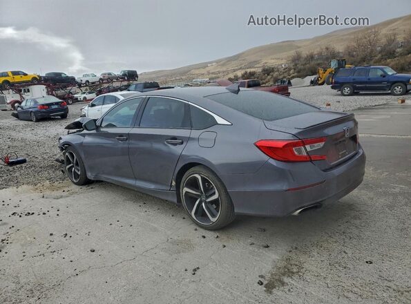 1HGCV1F34KA125538 2019 HONDA ACCORD Серый Задняя левая четверть