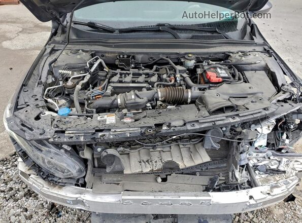 1HGCV1F34KA125538 2019 HONDA ACCORD Серый Вид задней части салона