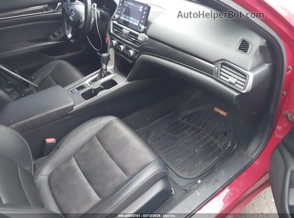 1HGCV1F35KA127086 2019 HONDA ACCORD Red წინა სალონის ხედი