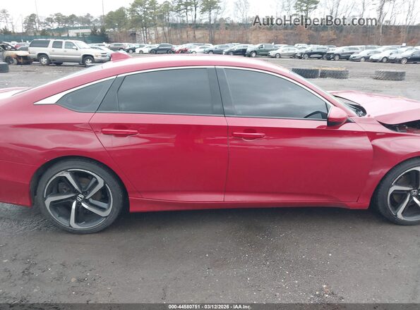 1HGCV1F35KA127086 2019 HONDA ACCORD Red უკანა სალონის ხედი