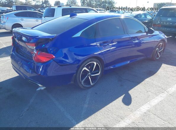 1HGCV1F36KA045741 2019 HONDA ACCORD Синий Задняя правая четверть