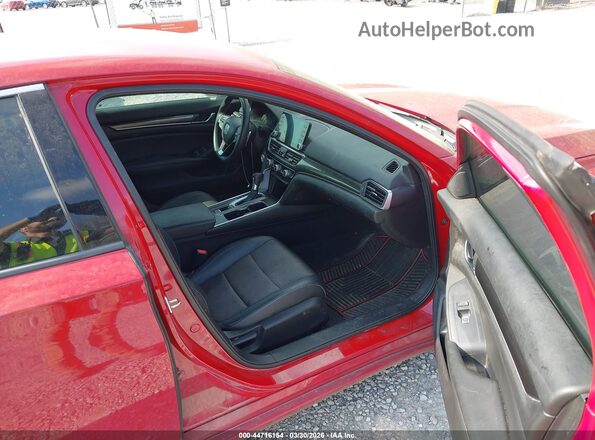 1HGCV1F36KA051099 2019 HONDA ACCORD Красный Вид салона спереди