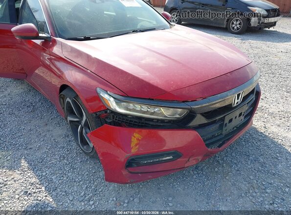 1HGCV1F36KA051099 2019 HONDA ACCORD Красный Вид спереди