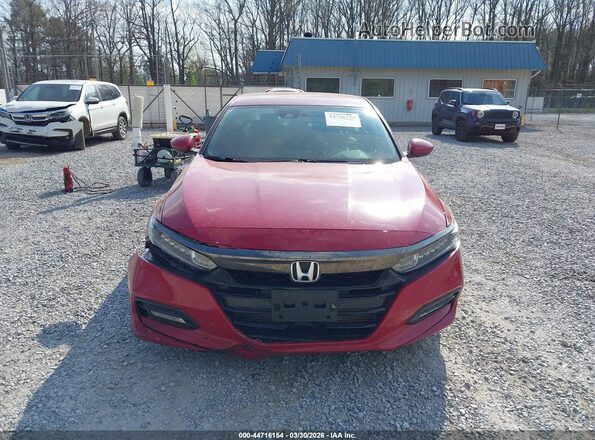 1HGCV1F36KA051099 2019 HONDA ACCORD Красный Вид щитка приборов