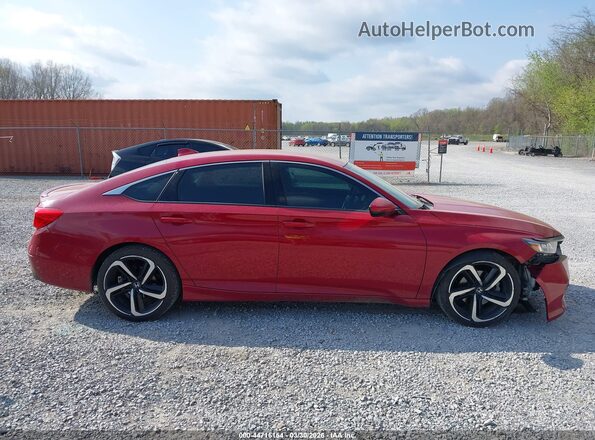 1HGCV1F36KA051099 2019 HONDA ACCORD Красный Вид задней части салона