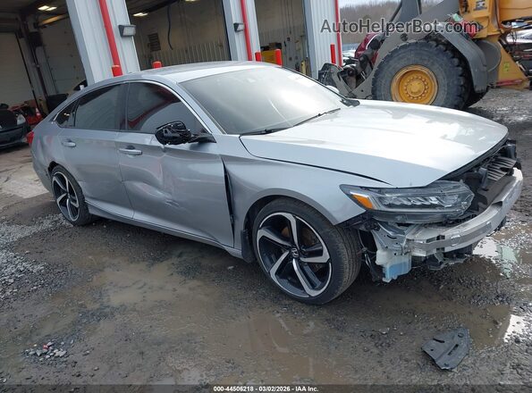 1HGCV1F36KA115738 2019 HONDA ACCORD Серебряный Передняя правая четверть