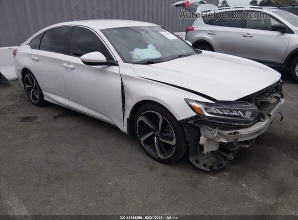 1HGCV1F36KA146908 2019 HONDA ACCORD White Przód prawy