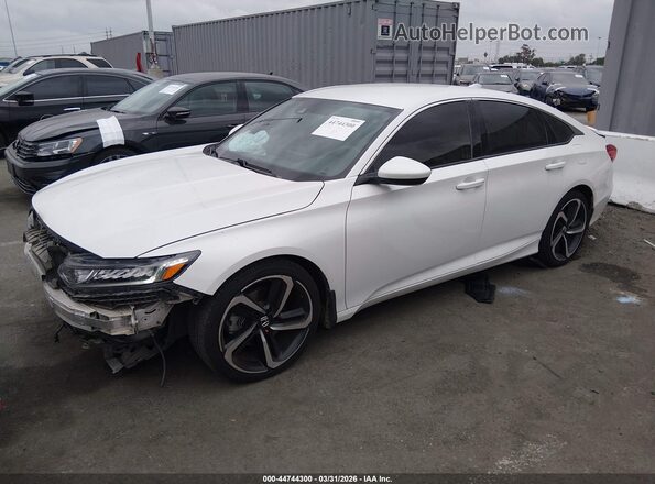 1HGCV1F36KA146908 2019 HONDA ACCORD White Przód lewy