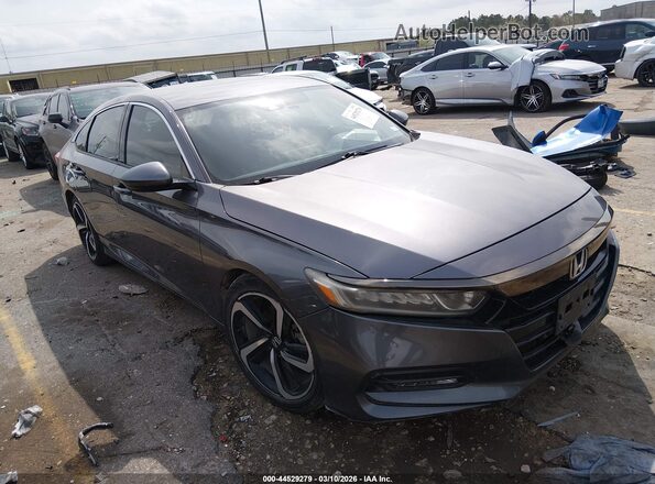 1HGCV1F36KA162834 2019 HONDA ACCORD Серый Передняя правая четверть