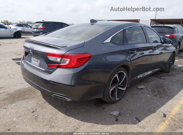 1HGCV1F36KA162834 2019 HONDA ACCORD Серый Задняя правая четверть