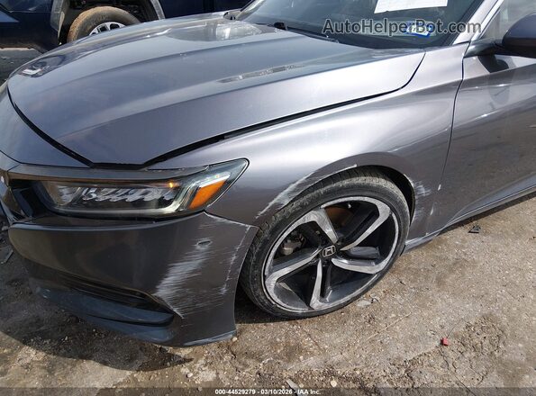 1HGCV1F36KA162834 2019 HONDA ACCORD Серый Вид спереди