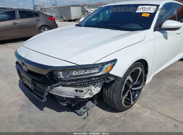 1HGCV1F37LA067765 2020 HONDA ACCORD Белый Вид спереди