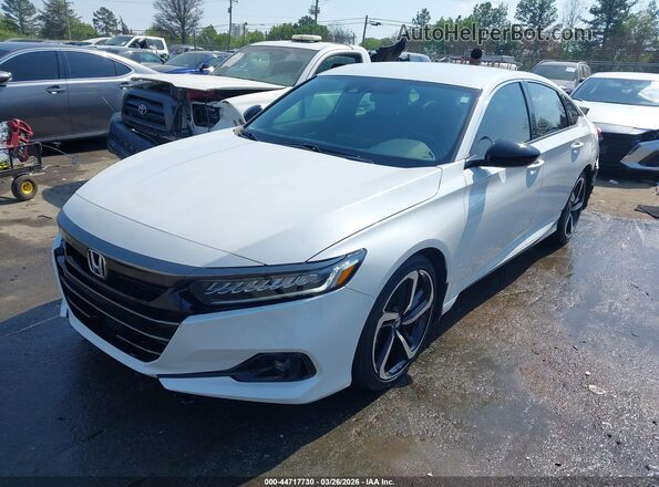 1HGCV1F37NA078347 2022 HONDA ACCORD Белый Передняя левая четверть