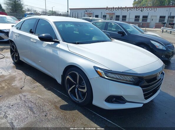 1HGCV1F37NA078347 2022 HONDA ACCORD Белый Передняя правая четверть