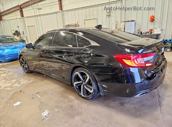 1HGCV1F37NA086870 2022 HONDA ACCORD Черный Задняя левая четверть