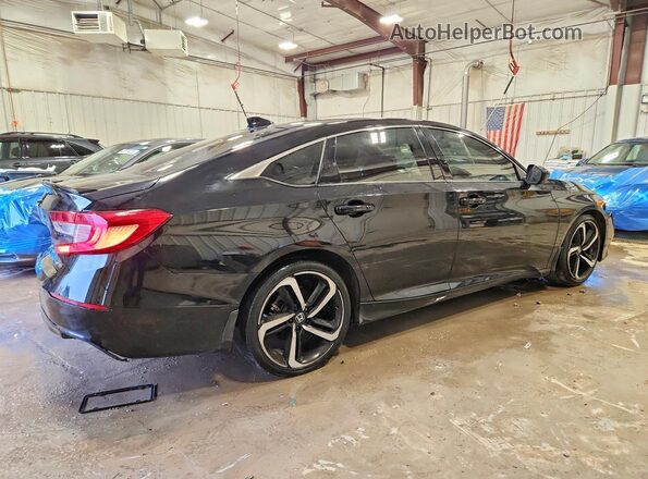 1HGCV1F37NA086870 2022 HONDA ACCORD Черный Задняя правая четверть