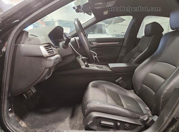 1HGCV1F37NA086870 2022 HONDA ACCORD Черный Вид салона спереди