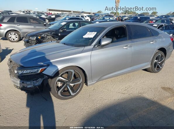 1HGCV1F38JA247608 2018 HONDA ACCORD Gray Vista tres cuartos delantera izquierda