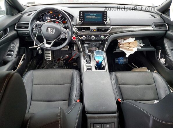 1HGCV1F39MA032050 2021 HONDA ACCORD Blue Widok deski rozdzielczej