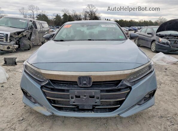 1HGCV1F39MA032050 2021 HONDA ACCORD Blue Widok z przodu