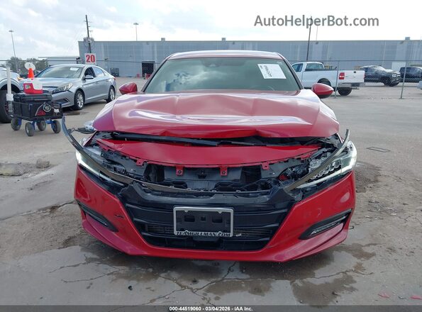 1HGCV1F3XJA240076 2018 HONDA ACCORD Красный Вид щитка приборов