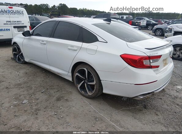 1HGCV1F41MA075063 2021 HONDA ACCORD Белый Задняя левая четверть