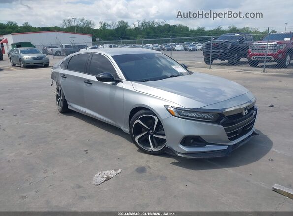 1HGCV1F41MA094633 2021 HONDA ACCORD Silver Front right