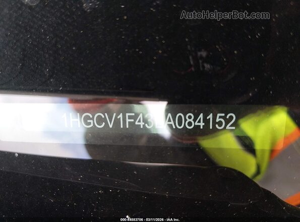 1HGCV1F43LA084152 2020 HONDA ACCORD Белый Вид подкапотного пространства
