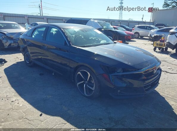1HGCV1F47MA111564 2021 HONDA ACCORD Черный Передняя правая четверть