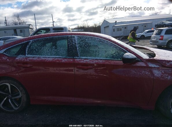 1HGCV1F47NA058897 2022 HONDA ACCORD Красный Вид задней части салона