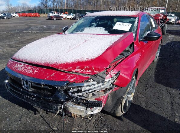 1HGCV1F47NA058897 2022 HONDA ACCORD Красный Вид спереди