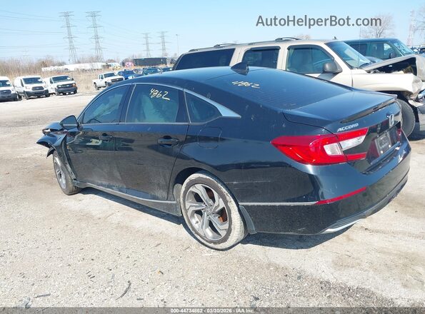 1HGCV1F48KA057107 2019 HONDA ACCORD Черный Задняя левая четверть