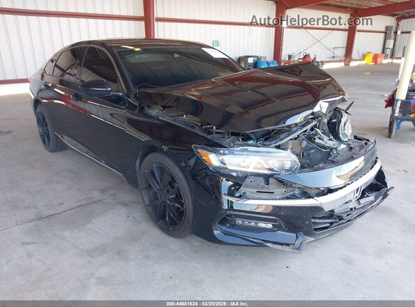 1HGCV1F49LA111693 2020 HONDA ACCORD Черный Передняя правая четверть