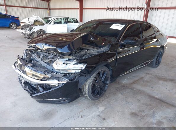 1HGCV1F49LA111693 2020 HONDA ACCORD Черный Передняя левая четверть
