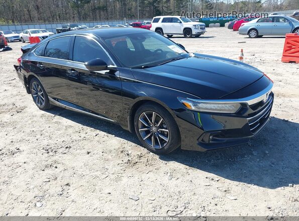 1HGCV1F52NA023760 2022 HONDA ACCORD Черный Передняя правая четверть