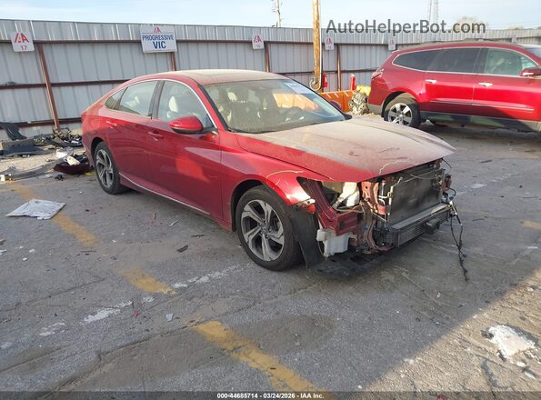 1HGCV1F57KA116401 2019 HONDA ACCORD Красный Передняя правая четверть