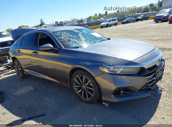 1HGCV1F59NA004607 2022 HONDA ACCORD Gray Przód prawy