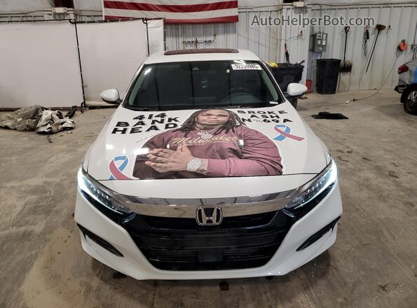 1HGCV1F5XKA132172 2019 HONDA ACCORD White Вид спереду