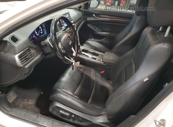 1HGCV1F5XKA132172 2019 HONDA ACCORD White Вид салону спереду