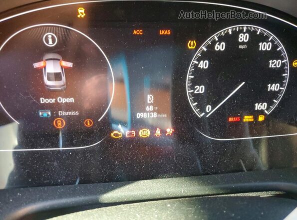 1HGCV1F5XKA168380 2019 HONDA ACCORD Красный Вид щитка приборов