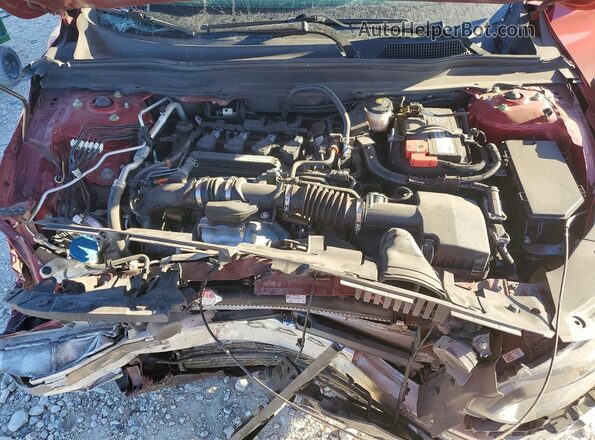 1HGCV1F5XKA168380 2019 HONDA ACCORD Красный Вид задней части салона