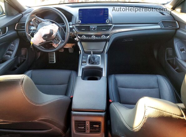 1HGCV2E36KA022807 2019 HONDA ACCORD Белый Вид панели приборов