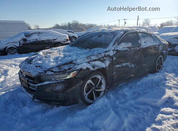 1HGCV2F36NA011616 2022 HONDA ACCORD Черный Передняя левая четверть