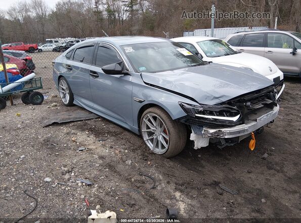 1HGCV2F3XNA011294 2022 HONDA ACCORD Light Blue Передняя правая четверть