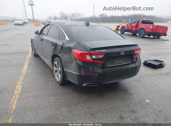 1HGCV2F52JA025167 2018 HONDA ACCORD Black Trasero izquierdo